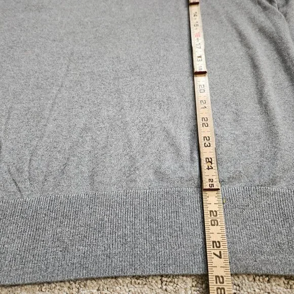 Banana Republic Luxury Blend Silk Cashmere V-Neck Men's Sweater SZ X-Large Gray - Picture 11 of 11